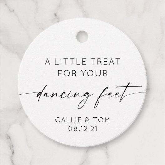 ミニマル踊り足フリップフロッ結婚プ フェイバータグ (正面)