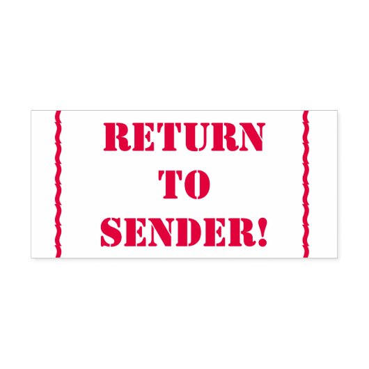 「ミニマル送信者に戻れ!」 ゴム印 セルフインキングスタンプ (デザイン)