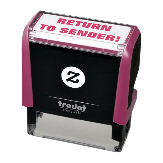 「ミニマル送信者に戻れ!」 ゴム印 セルフインキングスタンプ (商品)