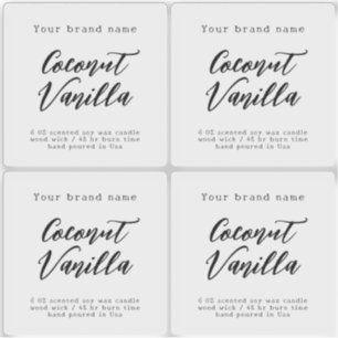 ミニマル透明シンプル包装キャンドル シール