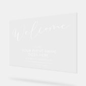 ミニマル透明ビジネスイベントウェルカムサイン アクリルサイン (傾斜)