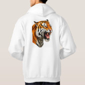 ミニマル透明文字フード付きスウェットシャツ- 4Kデザイン パーカ (裏面)