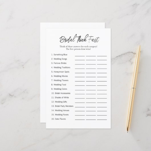 ミニマル速考え速ブライダルシャワー (正面/裏面インサイチュ)