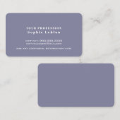 ミニマル連絡カード |青モダン色 コーリングカード (正面/裏面)