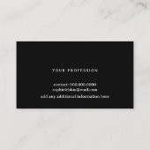 ミニマル連絡スカードブラック コーリングカード (裏面)