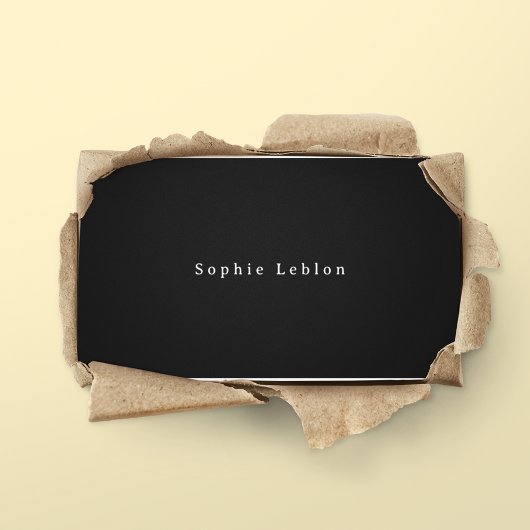 ミニマル連絡スカードブラック コーリングカード