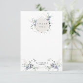 ミニマル野結婚花の写真 サンキューカード (スタンド正面)