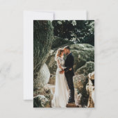 ミニマル野結婚花の写真 サンキューカード (裏面)