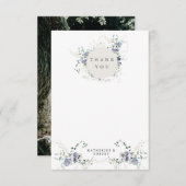 ミニマル野結婚花の写真 サンキューカード (正面/裏面)