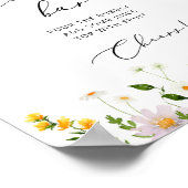 ミニマル野草花ミモザバー徴候 ポスター (角)