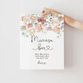 ミニマル野草花ミモザバー徴候 ポスター