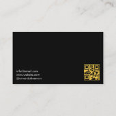 ミニマル金ゴールドとブラックハウスの輪郭実在領域 名刺 (裏面)