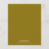 ミニマル金ゴールドとホワイトバジェット結婚式招待状 (裏面)