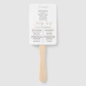 ミニマル金ゴールドと白結婚人式 ハンドファン (裏面)