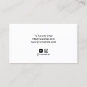 ミニマル金ゴールドまばたき&ブロウズメイクアップアーティストサロン 名刺 (裏面)