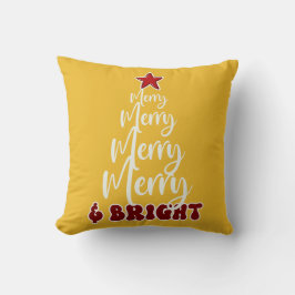ミニマル金ゴールドイエローレッドかわいいクリスマスホリデー クッション