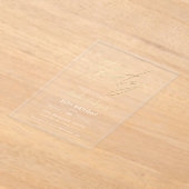 ミニマル金ゴールドエレガントスクリプト30th誕生日 アクリル招待状 (レイダウン)