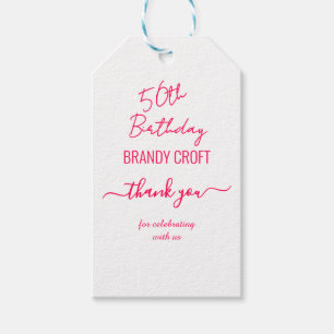 ミニマル金ゴールドエレガントタイポグラフィ誕生日パーティー ギフトタグ