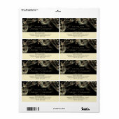 ミニマル金ゴールドエレガント体モダンバター ラベル (フルシート)