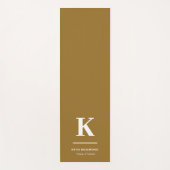 ミニマル金ゴールドエレガント洗練ルクスモノグラム ヨガマット (正面)