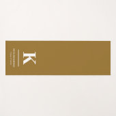 ミニマル金ゴールドエレガント洗練ルクスモノグラム ヨガマット (正面(横))