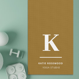 ミニマル金ゴールドエレガント洗練ルクスモノグラム ヨガマット