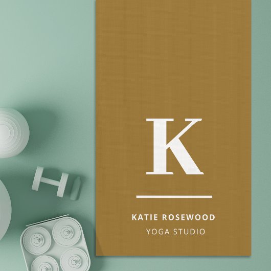 ミニマル金ゴールドエレガント洗練ルクスモノグラム ヨガマット