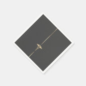 ミニマル金ゴールドカドゥセウス記号 スタンダードカクテルナプキン (角)