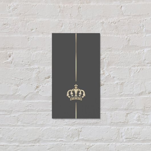 ミニマル金ゴールドクラウンビジネスカード 名刺