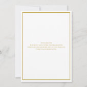 ミニマル金ゴールドクロス結婚式招待状 招待状 (裏面)