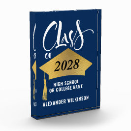 ミニマル金ゴールドグラッドキャップススタイリッシュクリプト卒業 フォトブロック