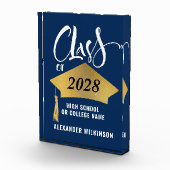 ミニマル金ゴールドグラッドキャップススタイリッシュクリプト卒業 フォトブロック (右)