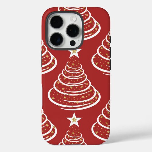 ミニマル金ゴールドグリッタークリスマスツリー Case-Mate iPhoneケース (裏面)