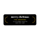 ミニマル金ゴールドグリッタークリスマスファミリー ラベル (正面)