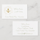 ミニマル金ゴールドグリッタービーアンドクラウン 名刺 (正面/裏面)