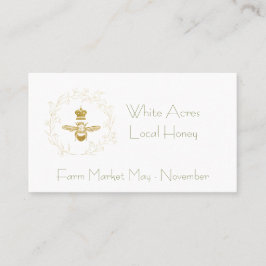 ミニマル金ゴールドグリッタービーアンドクラウン 名刺