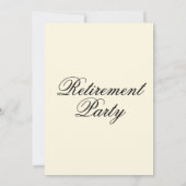 ミニマル金ゴールドグリッター退職パーティー 招待状 (裏面)