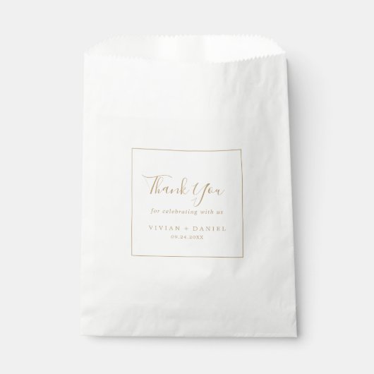 ミニマル金ゴールドサンキュー結婚ズ フェイバーバッグ (正面)