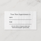 ミニマル金ゴールドシザーエレガントタイポグラフィヘア 予約カード (裏面)