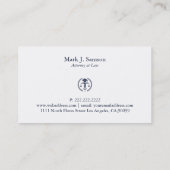 ミニマル金ゴールドジャスティス王室のロゴ 名刺 (裏面)