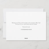 ミニマル金ゴールドジョイビジネスロゴハッピーホリデー シーズンカード (裏面)