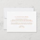 ミニマル金ゴールドスクリプトサンキューカード サンキューカード (裏面)