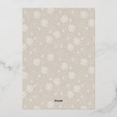 ミニマル金ゴールドスクリプトフォトメリークリスマス 箔シーズンカード (裏面)