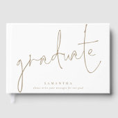 ミニマル金ゴールドスクリプト大学院白学卒業 ゲストブック (正面)