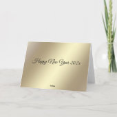 ミニマル金ゴールドスクリプトMerry Christmas 企業の シーズンカード (裏面)