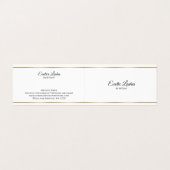 ミニマル金ゴールドストライプの青い濃淡の背景 名刺 (外部フラット)