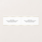 ミニマル金ゴールドストライプの青い濃淡の背景 名刺 (内部フラット)