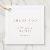 ミニマル金ゴールドタイポグラフィありがとう フェイバータグ (正面)