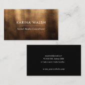 ミニマル金ゴールドテクスチャ名刺 名刺 (正面/裏面)