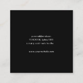 ミニマル金ゴールドテクスチャ正方形の名刺 スクエア名刺 (裏面)